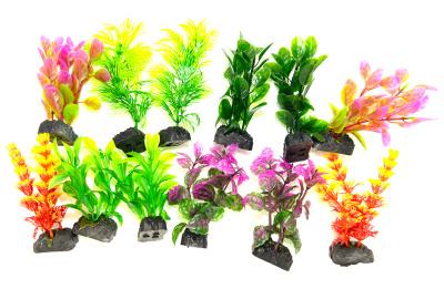 SHANDA Пластиковые растения 10см, 12 штук